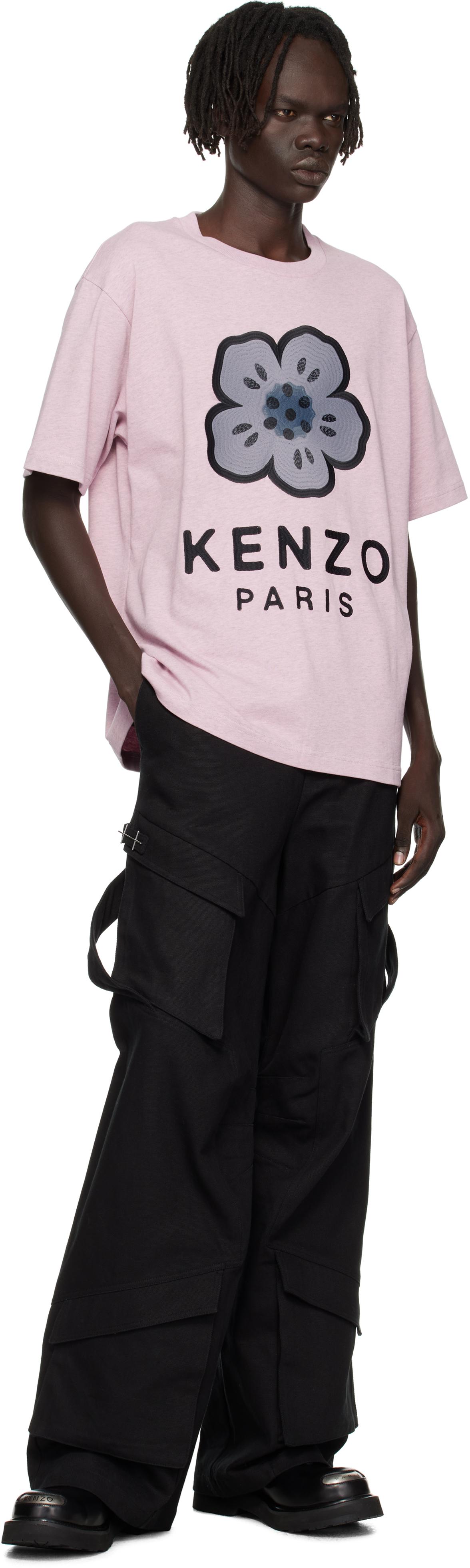 KENZO Paris 'Boke Flower' Embroidered Oversized T-Shirt in Black