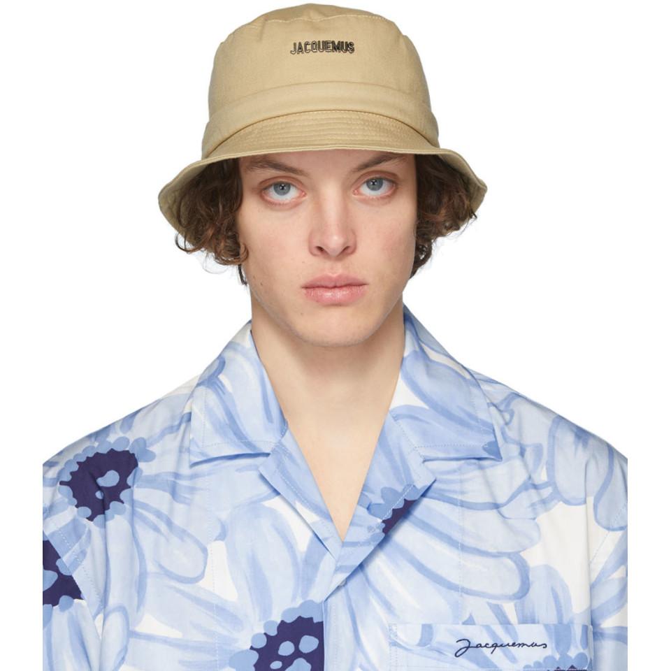 Jacquemus Cotton Beige Le Bob Gadjo Bucket Hat in Natural for Men 