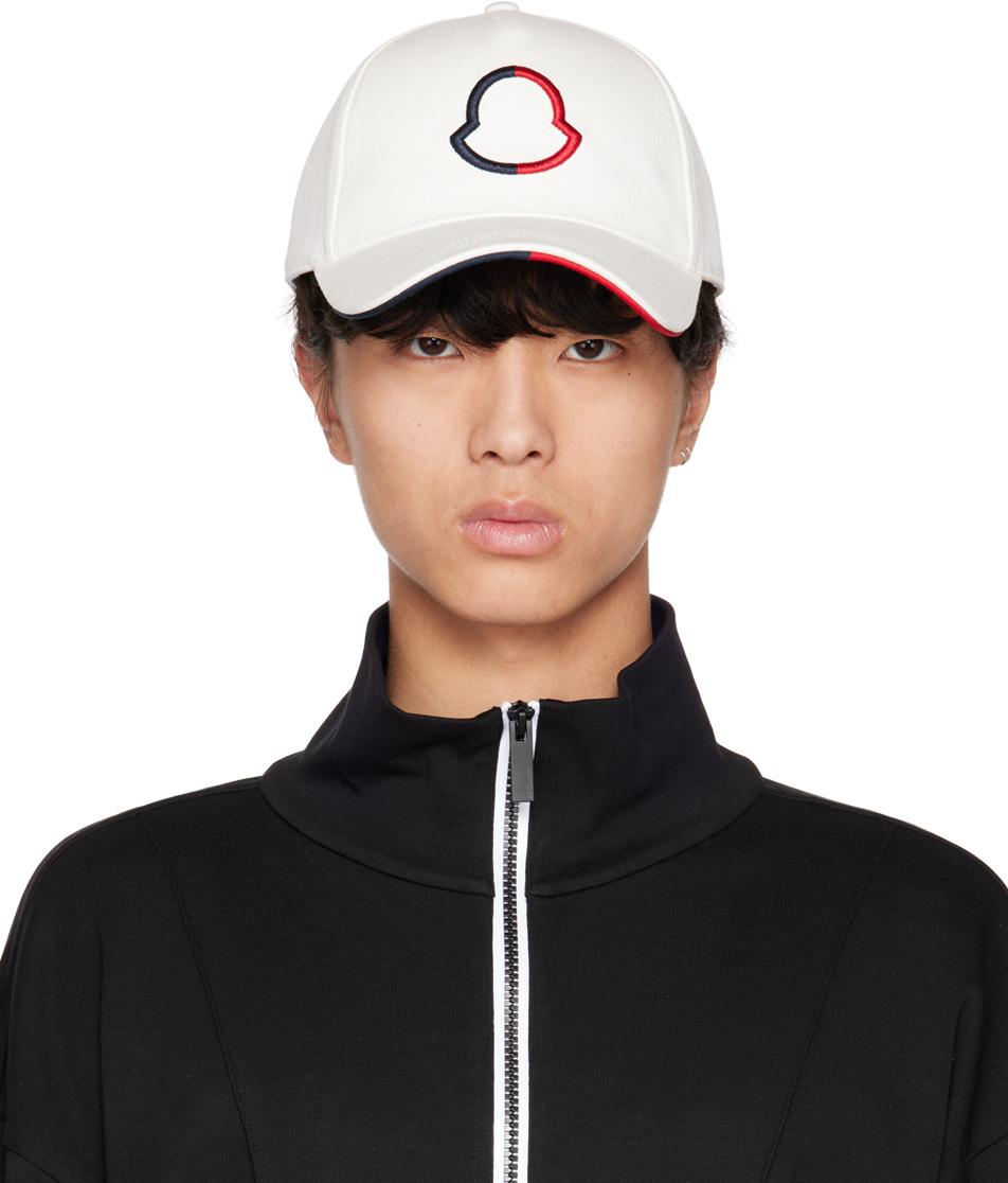 MONCLER ホワイト ベースボールキャップ MONCLER ホワイト ベースボールキャップ