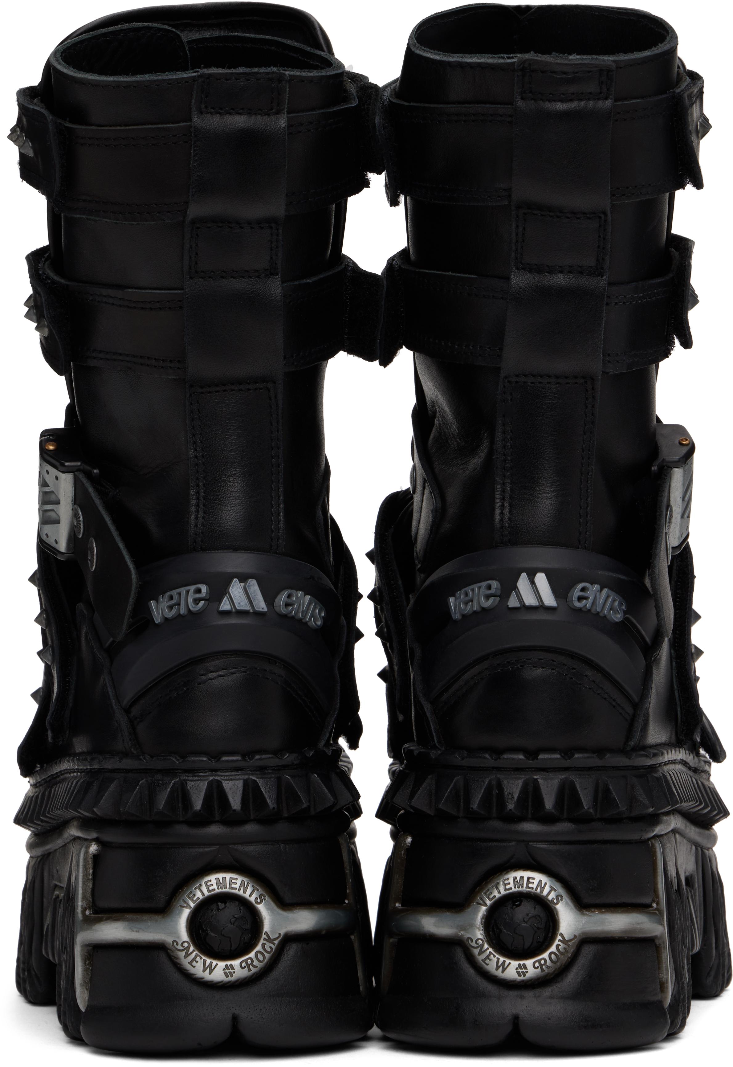 Vetements メンズ New Rockエディション ブラック Gamer ブーツ ブーツ