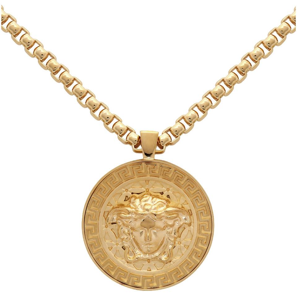 Versace Gold Medusa Necklace in 