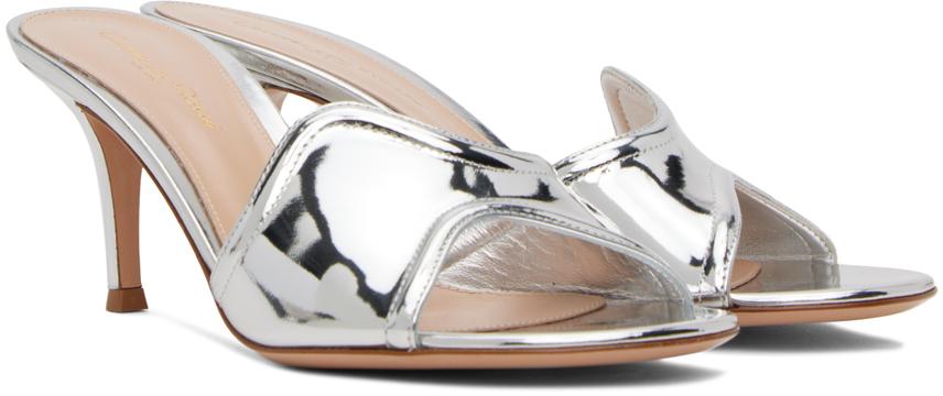 Gianvito Rossi シルバー Lucrezia 70 ミュール ブラック | Lyst