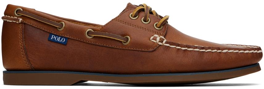 Polo ralph lauren bienne tumbled leather boat shoes hot sale