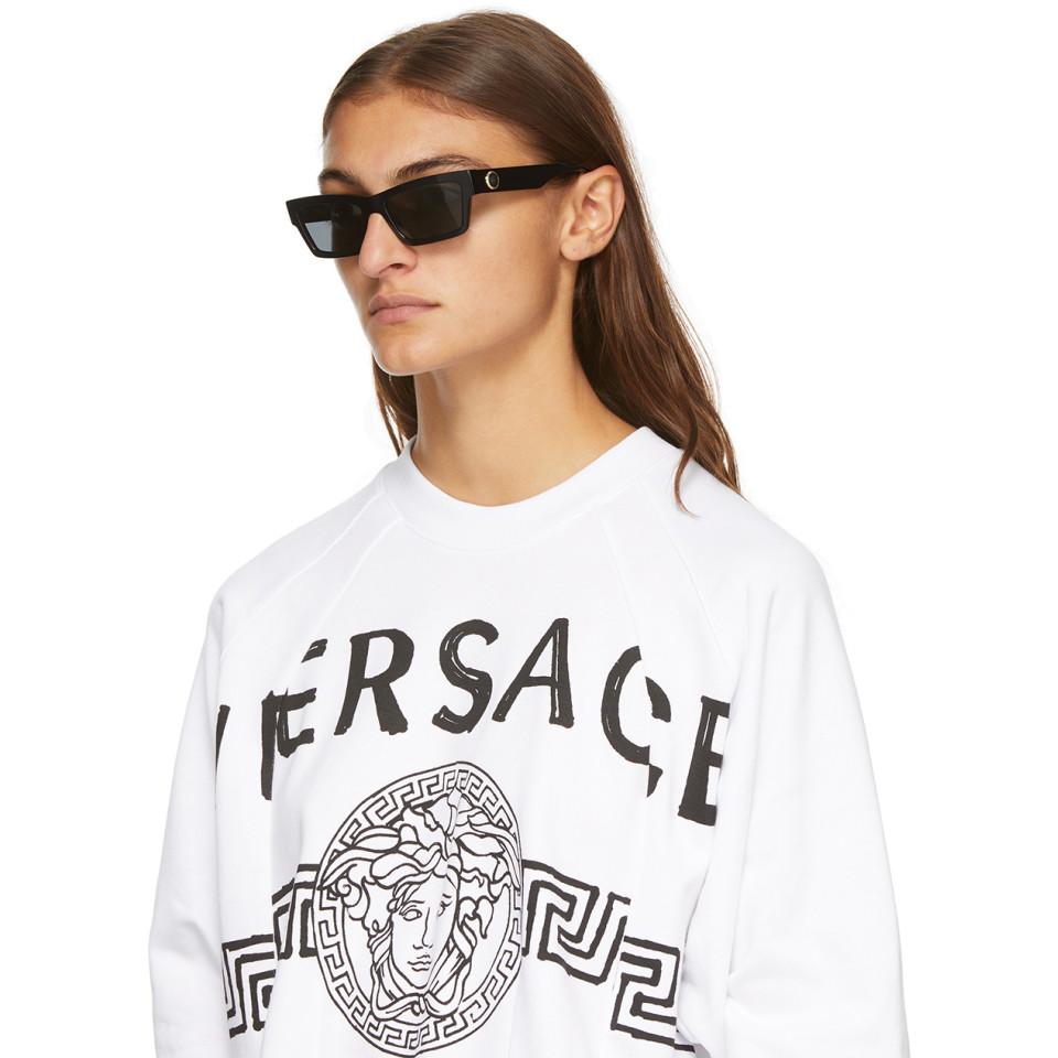 Versace Black Square Cat-eye Medusa Ares Sunglasses | Lyst