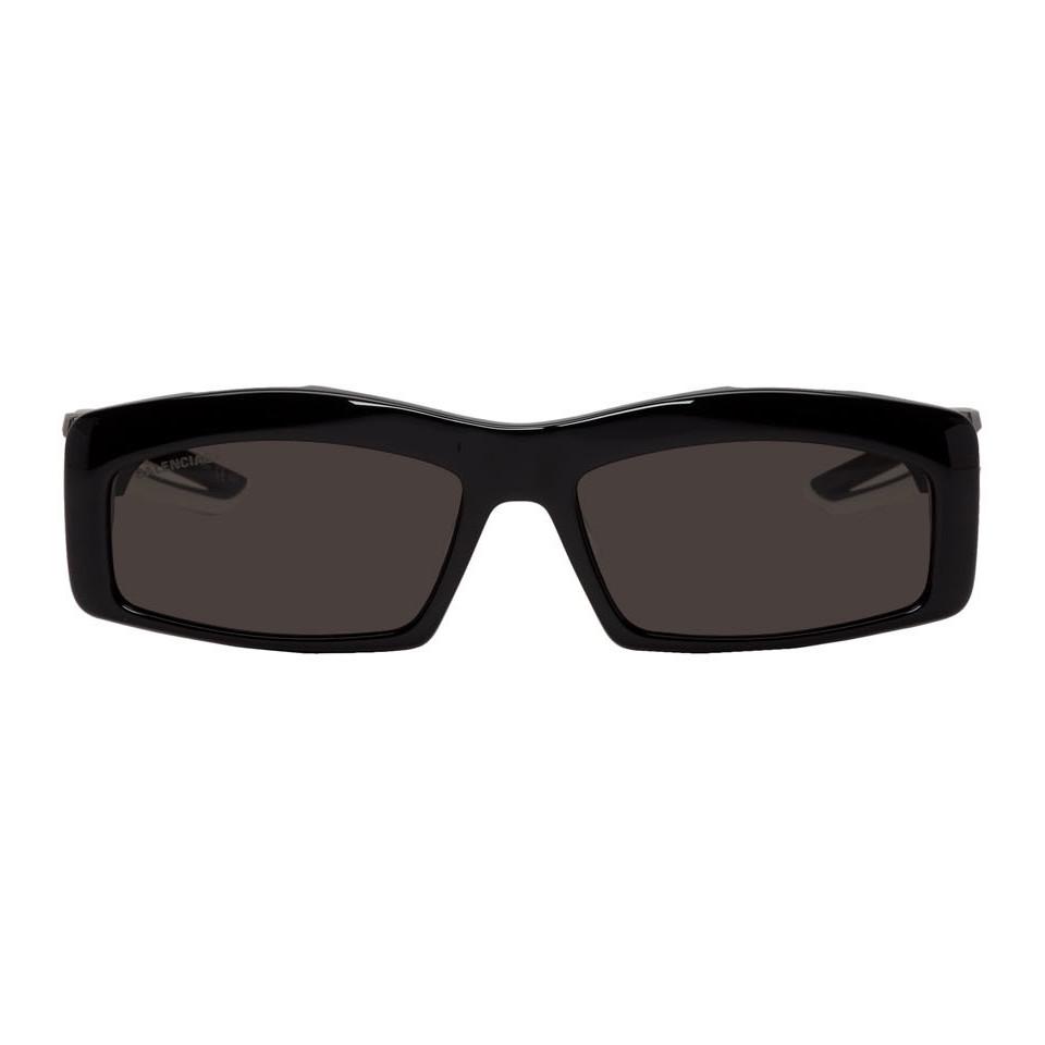 Balenciaga Black Hybrid Rectangle Sunglasses for Men Lyst
