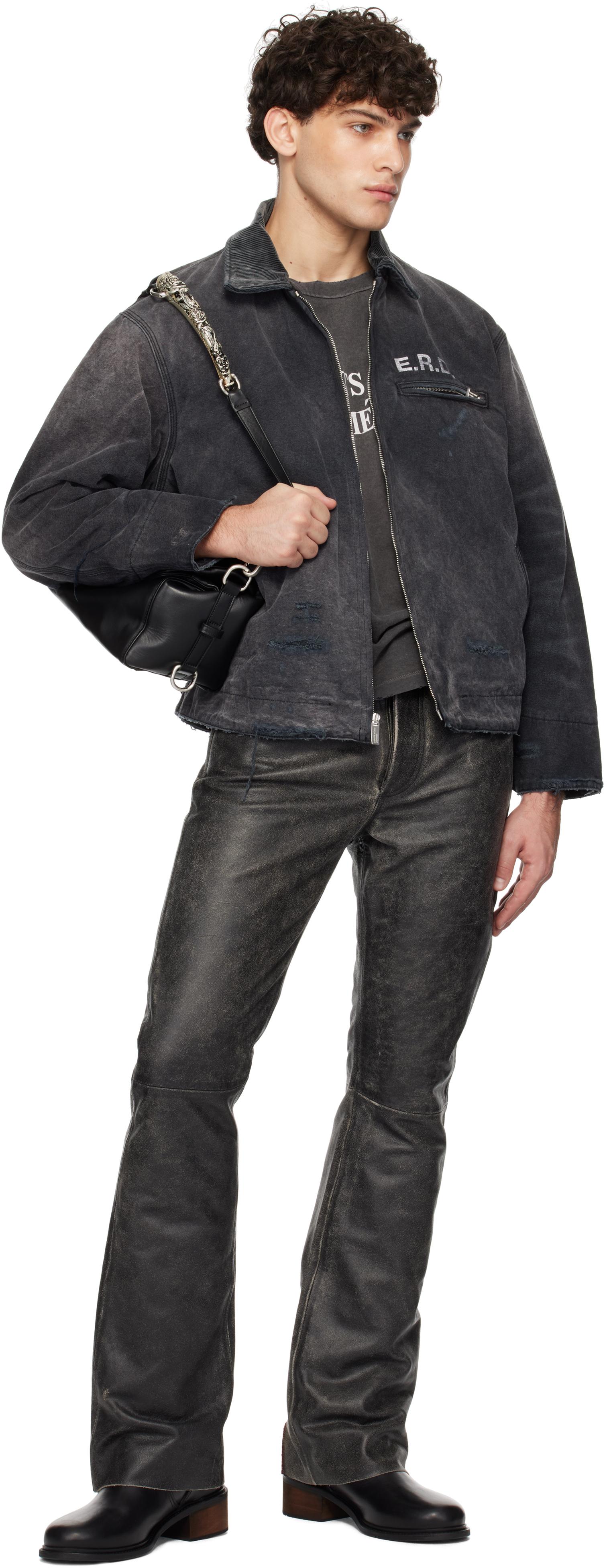 Enfants Riches Deprimes Blanket Lined Work Jacket in Black for Men