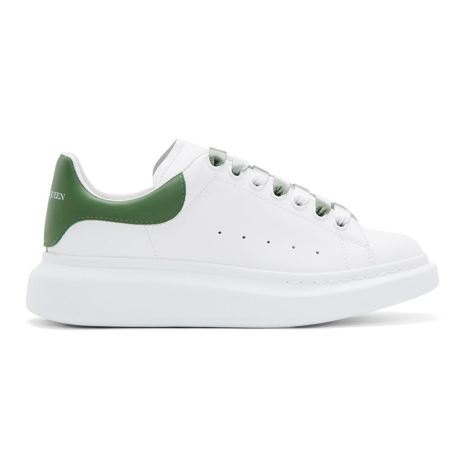 Alexander McQueen White And Green Degrade Oversized Sneakers for Men | Lyst