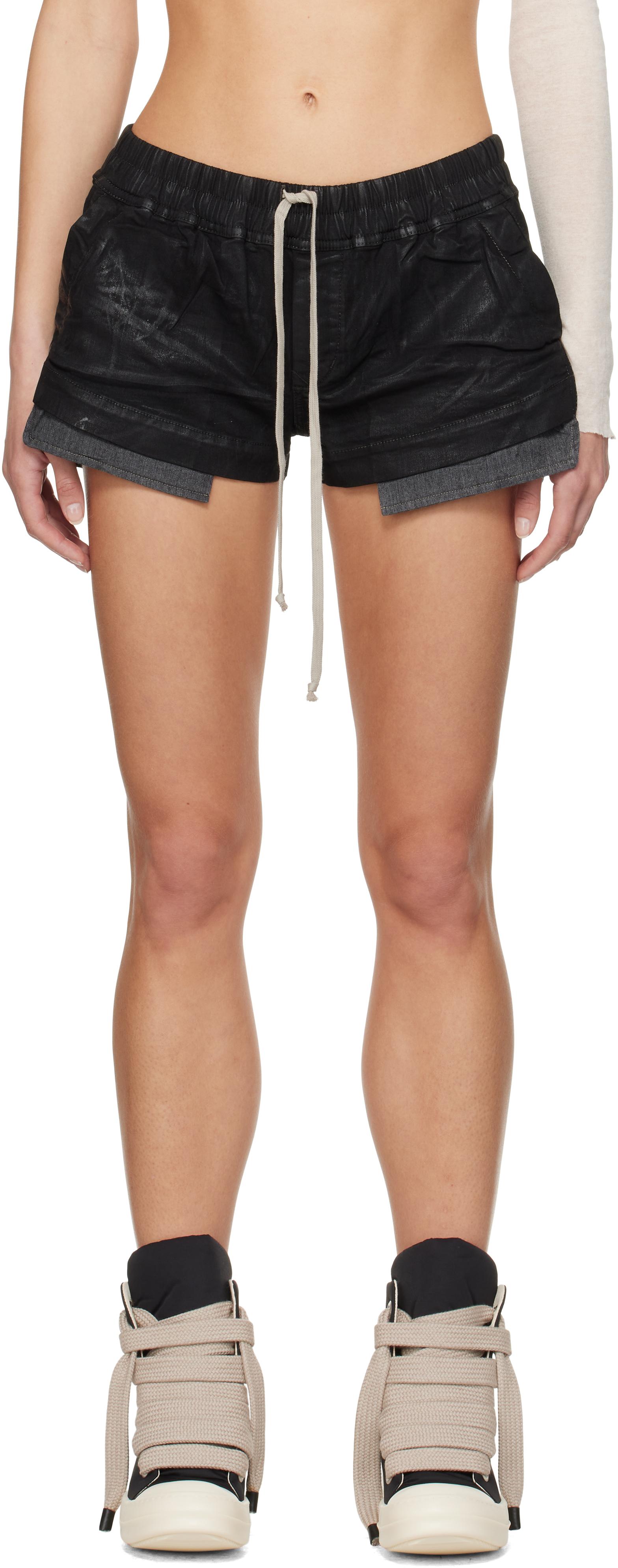 RICK OWENS 2024AW Dirt Cutofショートパンツ Rick Owens Porterville Dirt Cutoff レザーショートパンツ