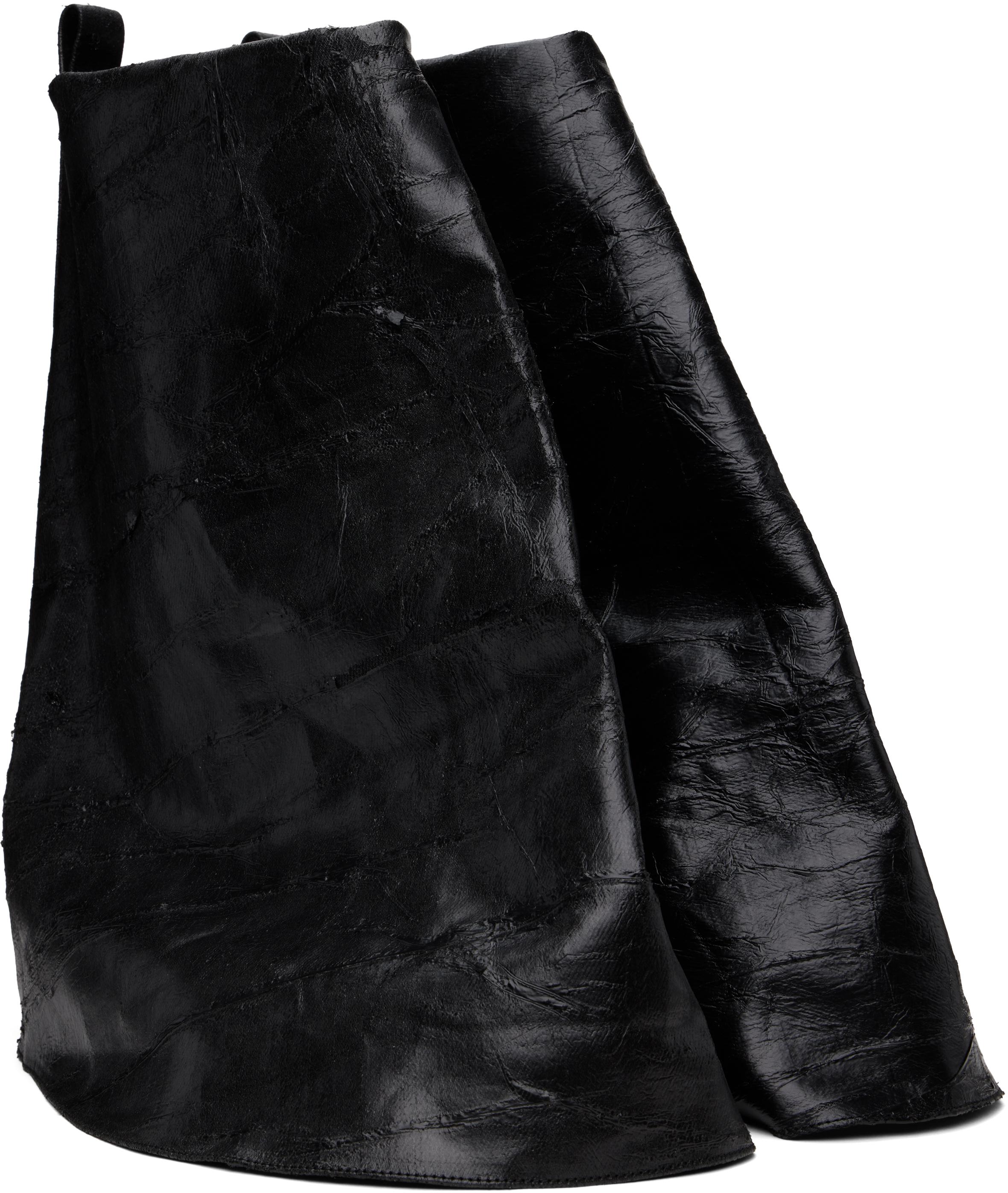【正規品】Rick Owens ブラック Porterville チェルシーブーツ Rick Owensのブラック Porterville Beatle Bogun チェルシー