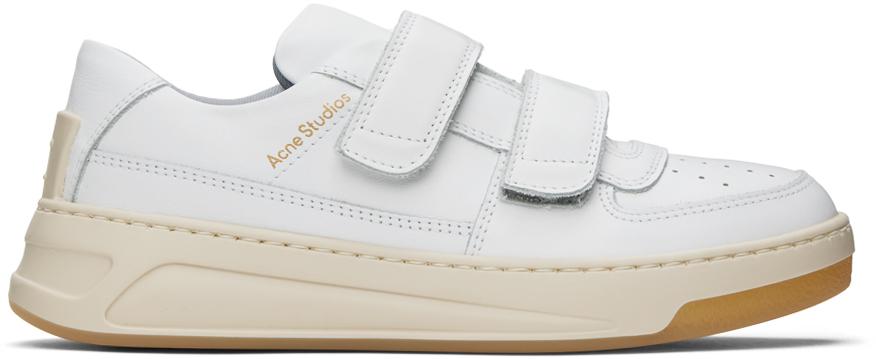 Acne Studios メンズ ブラック ホワイト ベルクロ ストラップ Acne Studios メンズ ブラック ホワイト ベルクロ ストラップ