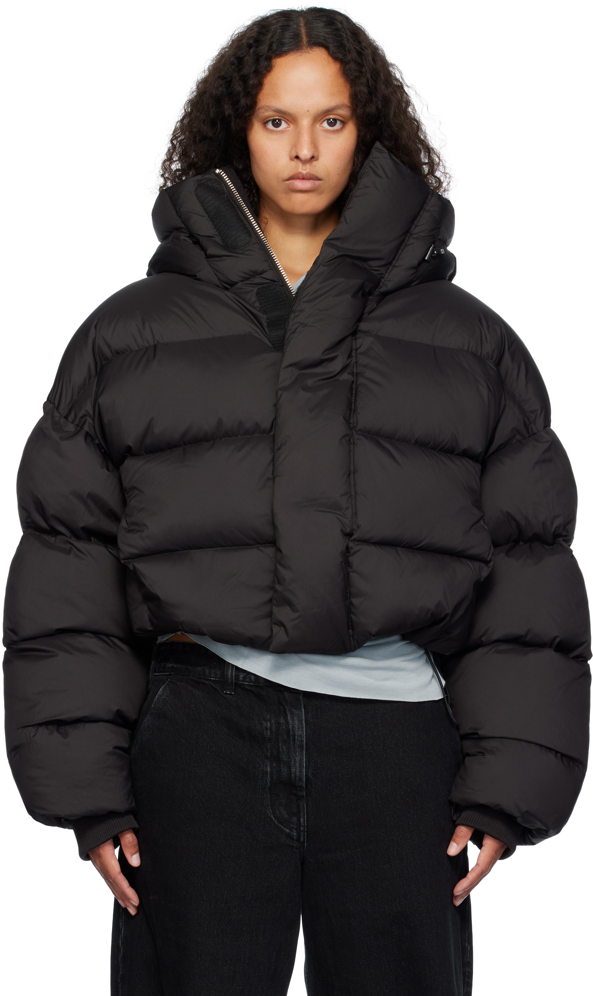 Entire studios Mml Hooded Down Puffer Jacket in Black | Lyst