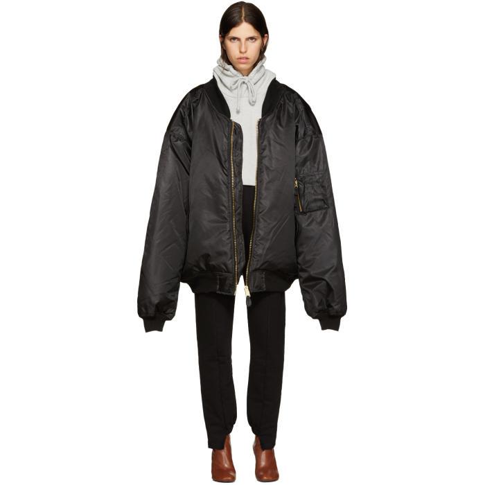 Vetements Oversized Bomber Jacket in Black Lyst