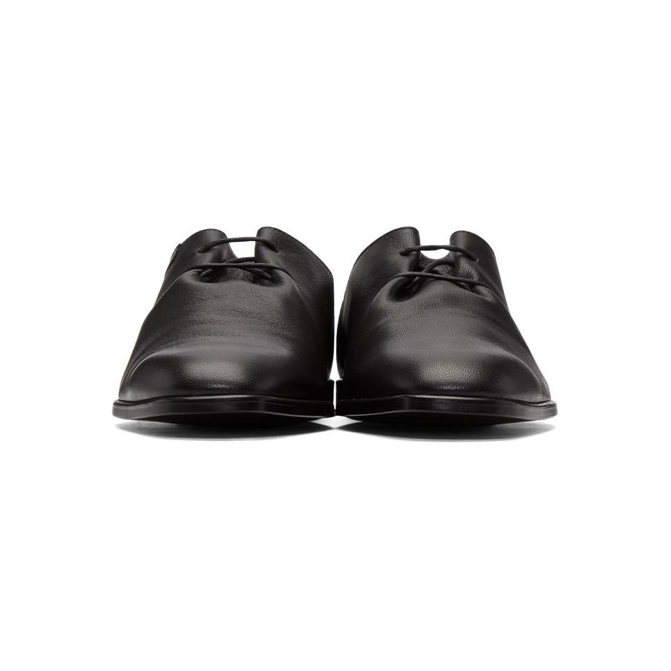 Issey Miyake Leather Black Wrinkle Derbys for Men - Lyst