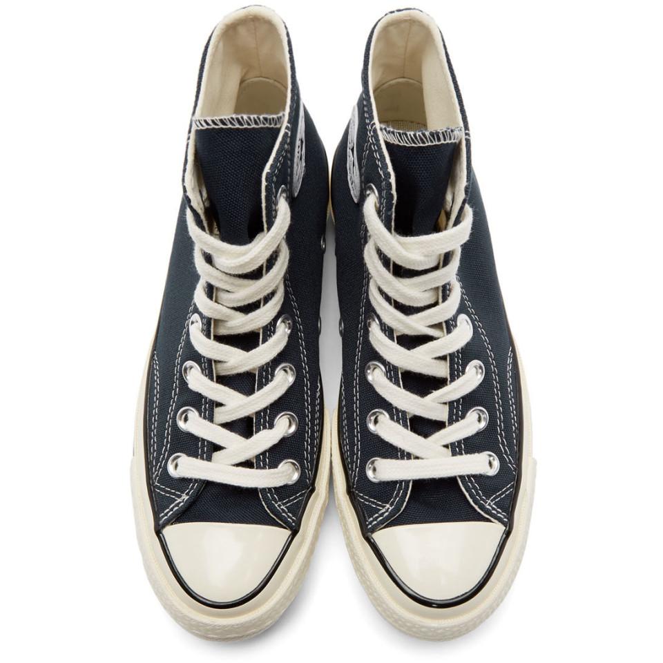 Converse Cotton Navy Chuck 70 High Sneakers in Blue - Save 41% - Lyst