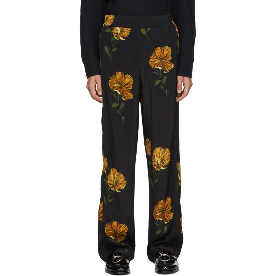 yellow and black trousers