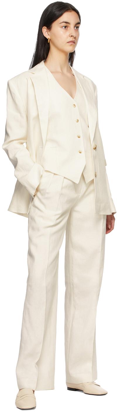off white linen jacket