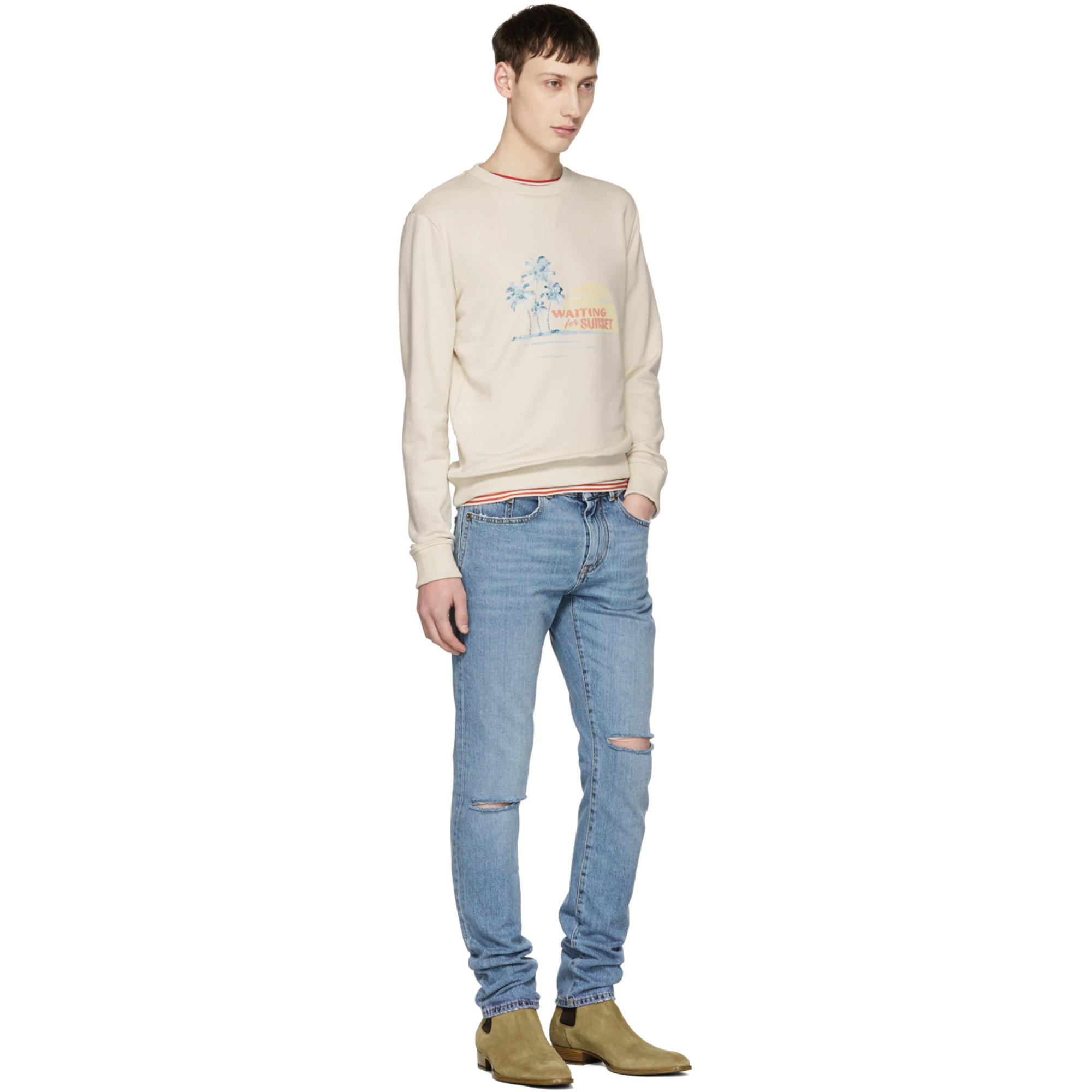 saint laurent waiting for sunset hoodie