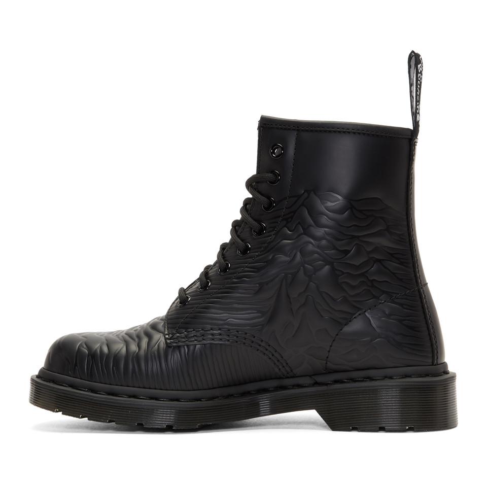 Dr. Martens Leather Black Joy Division Unknown Pleasures 1460 Boots for Men  | Lyst