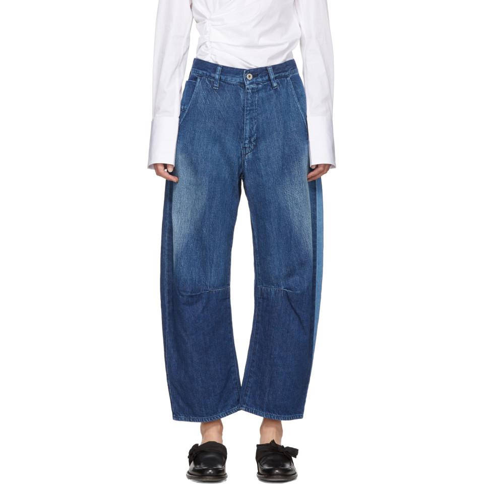 Y's Yohji Yamamoto Blue U-wide Gusset Jeans | Lyst Canada