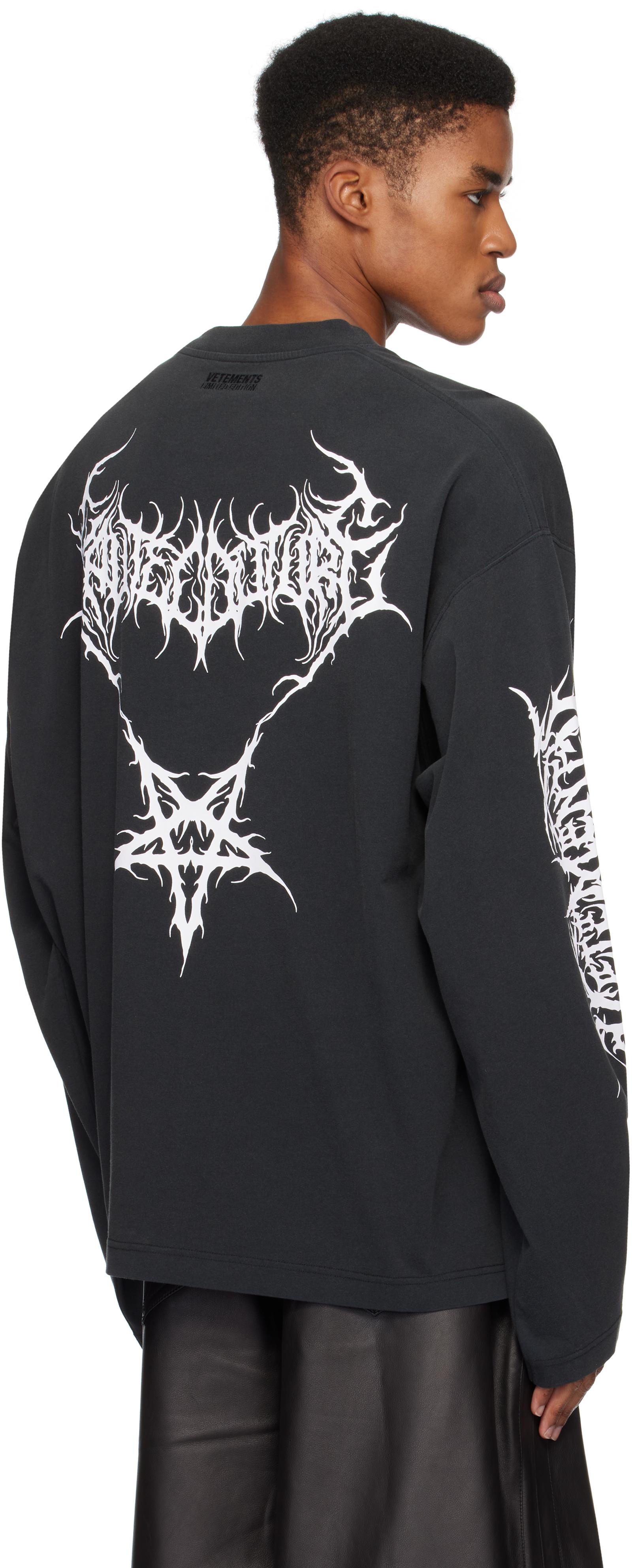 Vetements Death Metal Longsleeve T-Shirt in Black for Men | Lyst UK