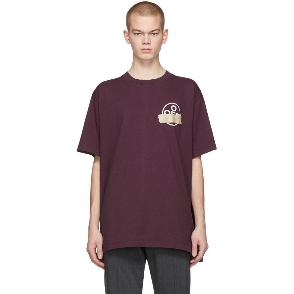 Off-White c/o Virgil Abloh Cotton Purple Tape Arrows T-shirt for Men | Lyst