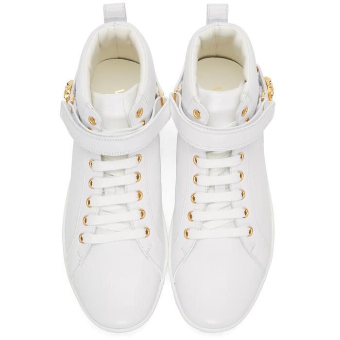 Versace white outlet high tops