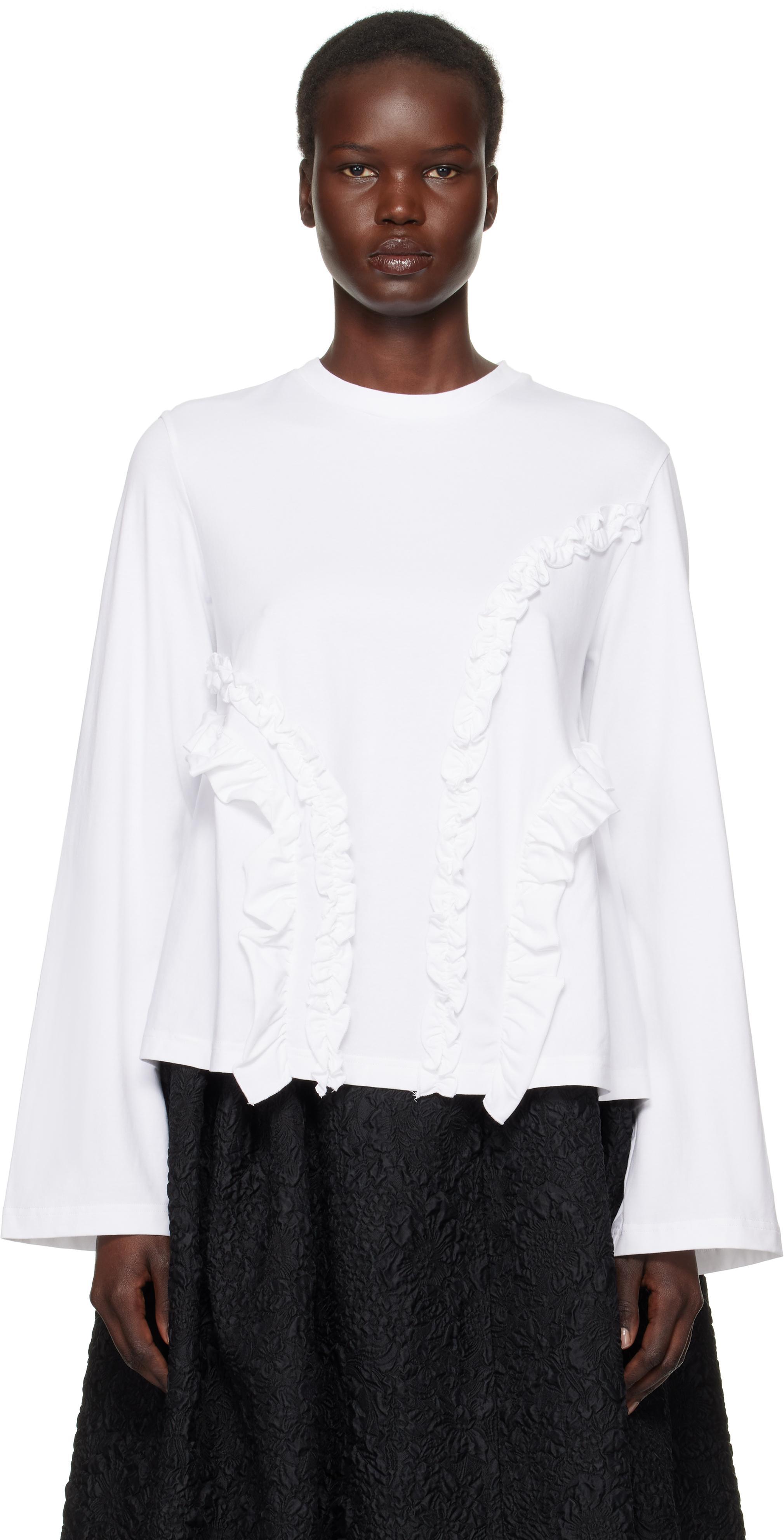 Cecilie Bahnsen レディース ホワイト Alva トップス トップス