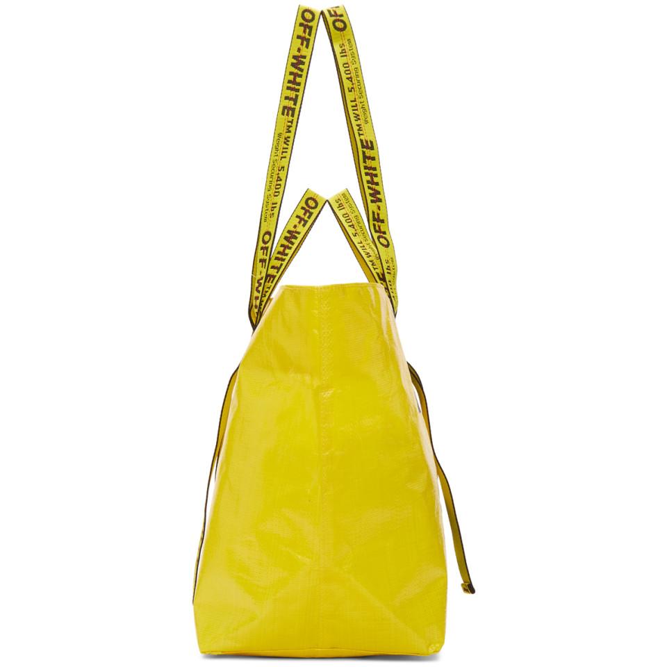 Virgil Abloh Canary Yellow x FOS Tote Bag White - Novelship