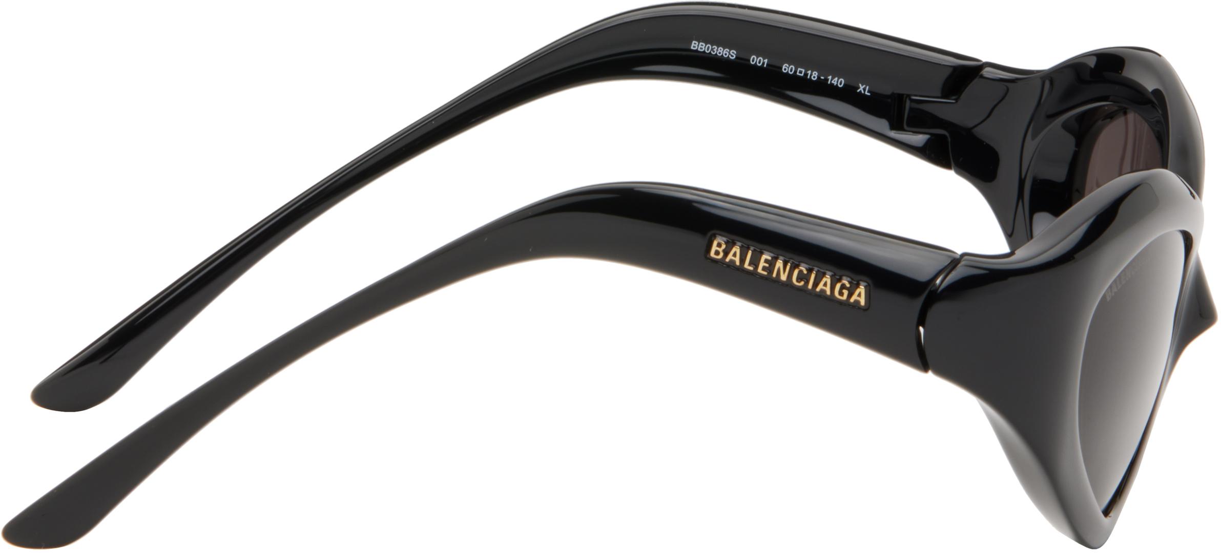 【関税込み】Balenciaga ブラック Orbit キャットアイサングラス Balenciaga: Black Orbit Cat Sunglasses | SSENSE