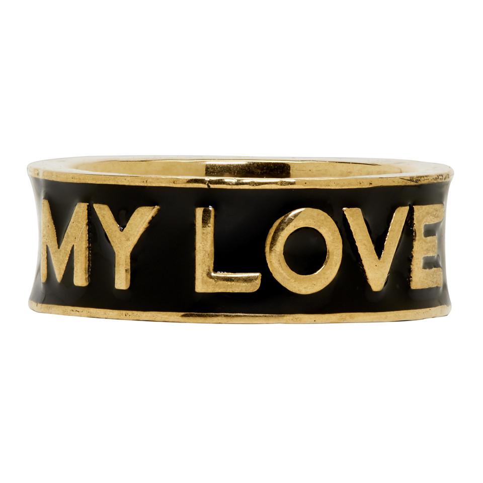 Givenchy Gold My Love 4g Band Ring in Metallic for Men - Lyst