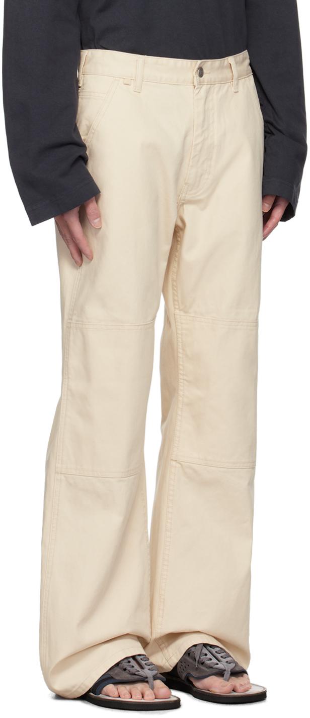 Acne Studios メンズ　ホワイトワイドチノパンツ Acne Studios メンズ ホワイトワイドチノパンツ Acne Studios