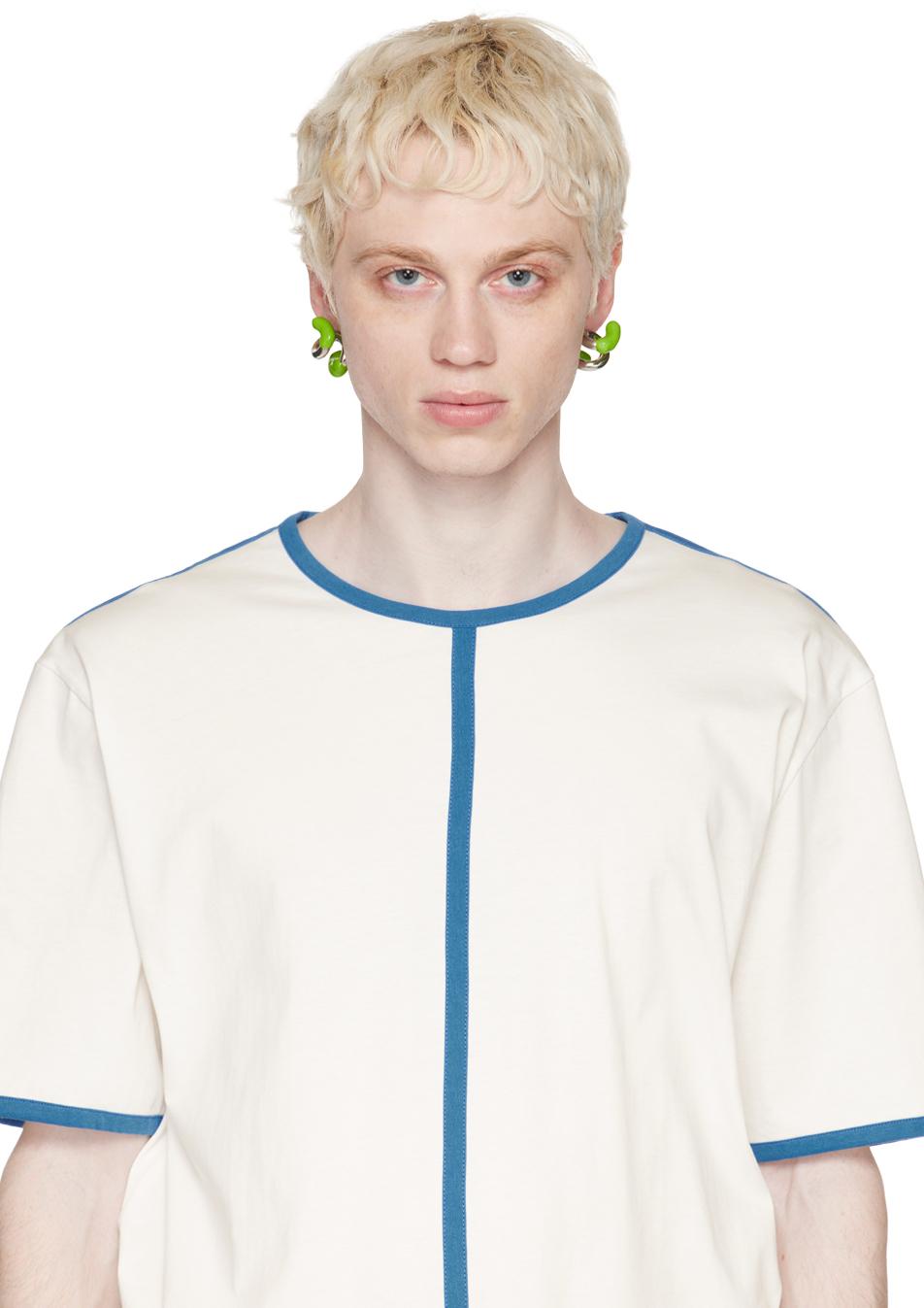 Sunnei メンズ グリーン シルバー&ーン ラバーコーティング Fusillo  