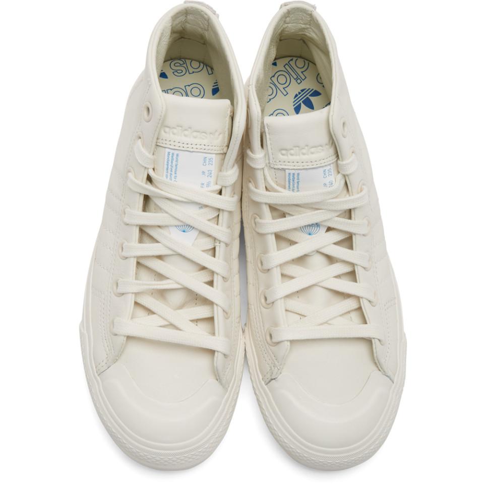 adidas Originals Off-white Nizza Hi Rf Sneakers for Men | Lyst