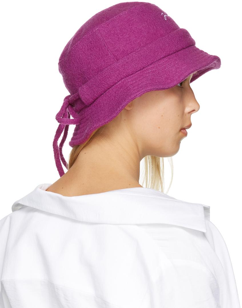 Jacquemus Pink Wool 'le Bob' Bucket Hat 