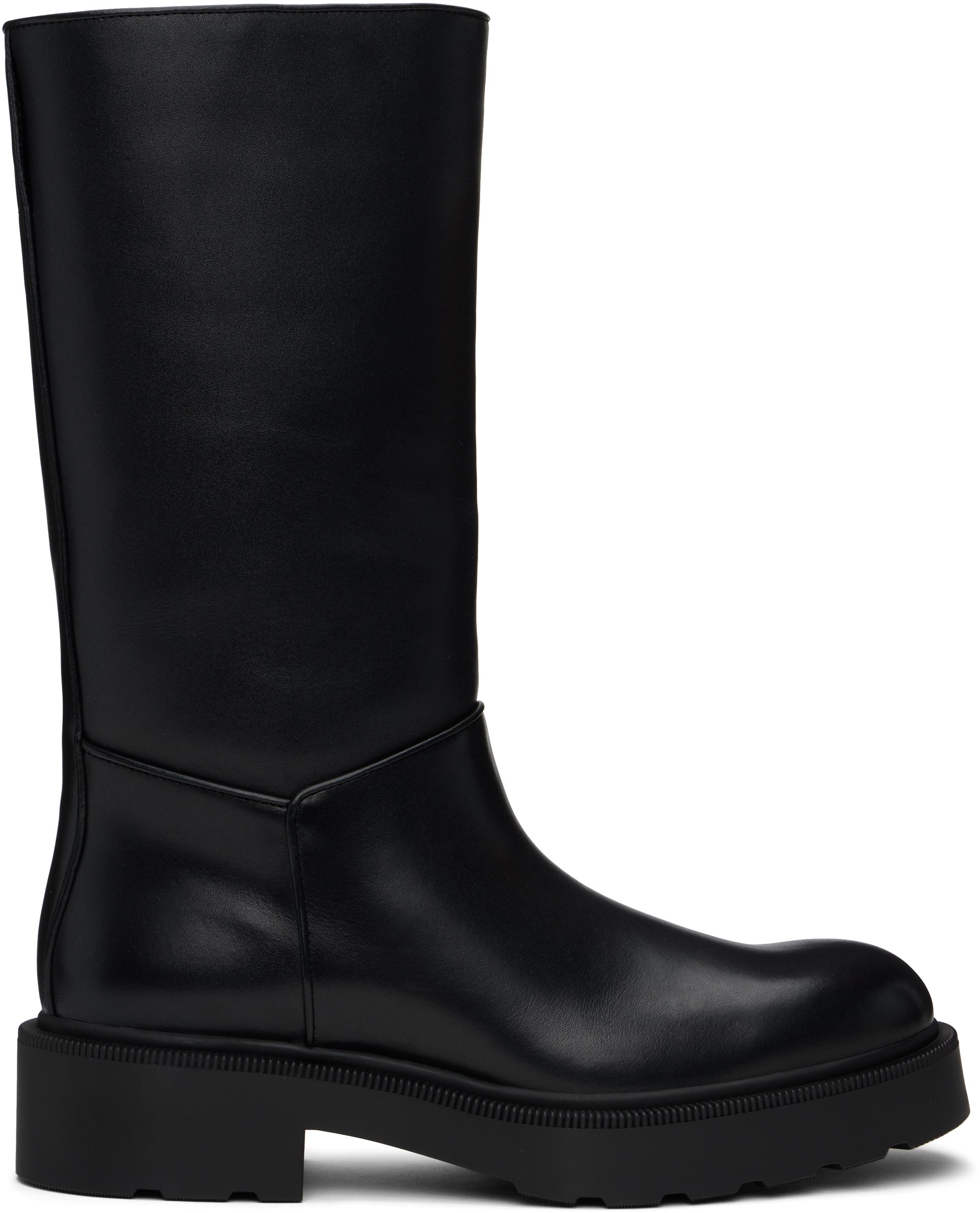 【関税込み】The Row ブラック&ベージュ Mesh ロングブーツ the-row-BLK-BLACK-Nobilis-Tr-