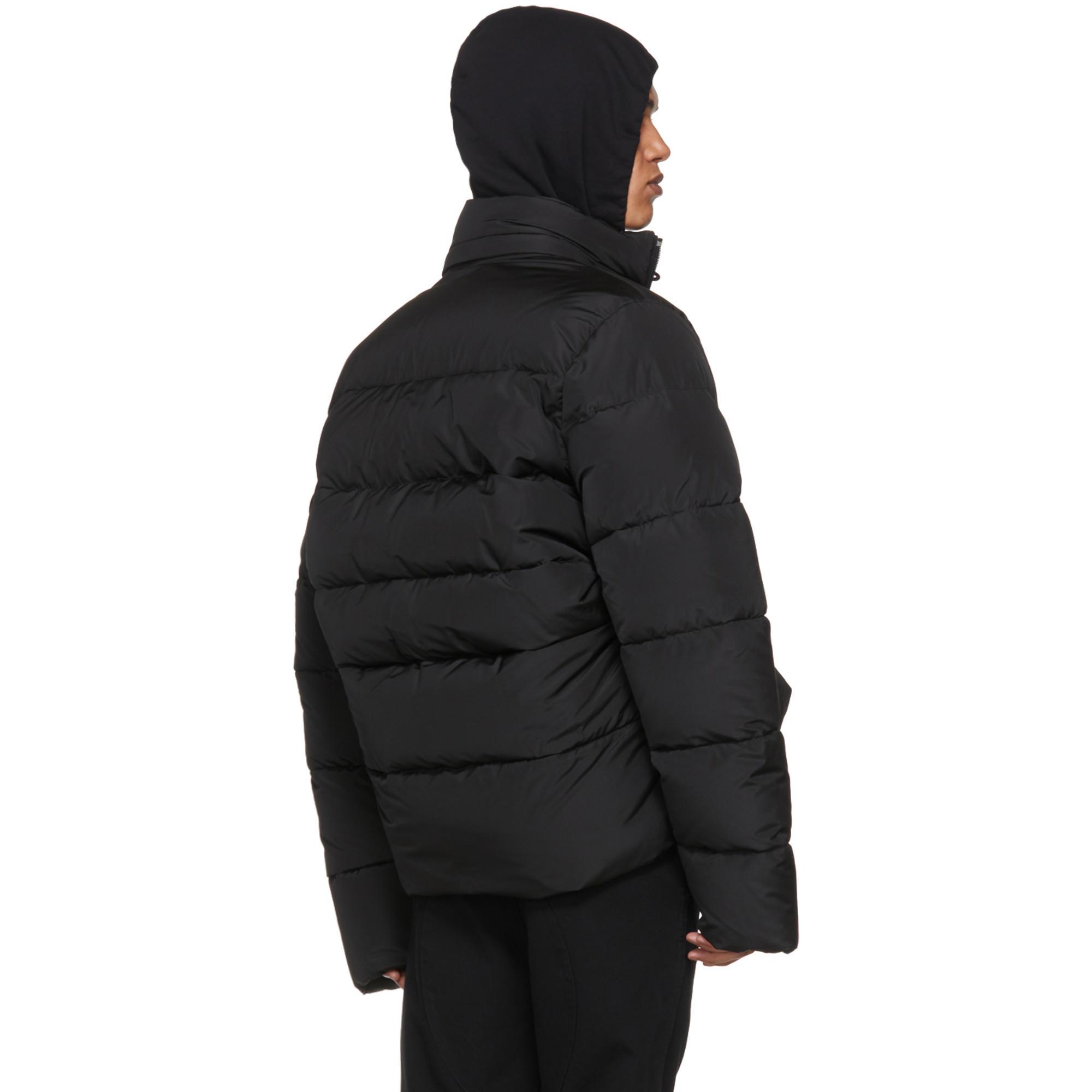 Balenciaga Black Down C-shape Jacket for Men | Lyst