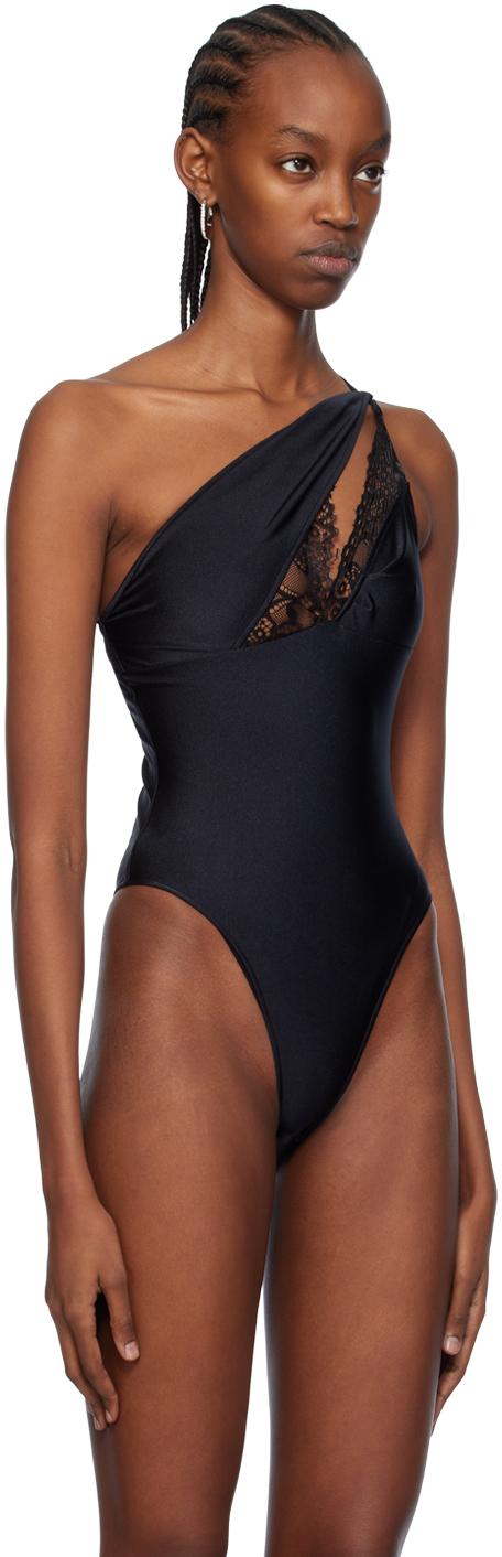 Black Asymmetric Bodysuit