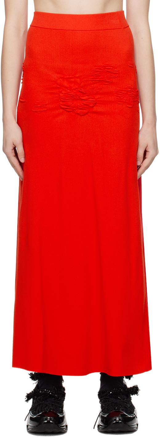 Cecilie Bahnsen レディース レッド Villa ミディアムスカート スカート