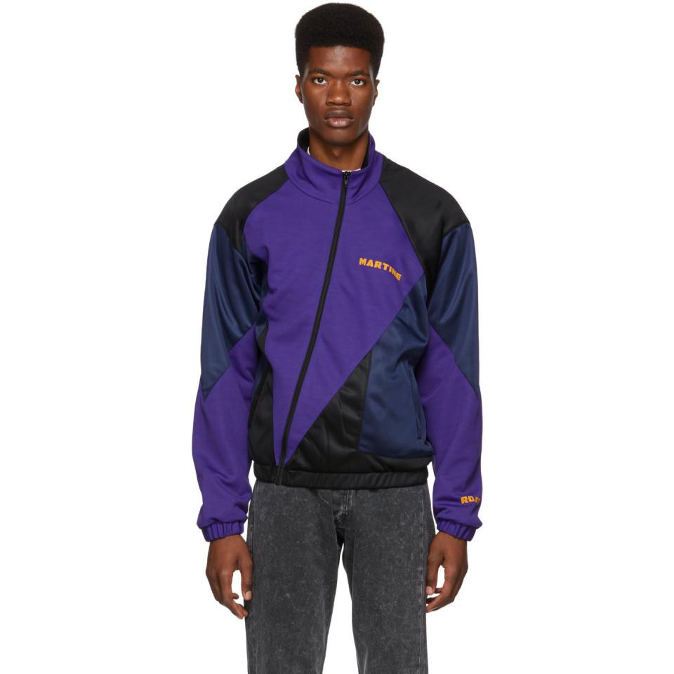 Martine Rose Synthetic Twisted Track Jacket In Purple for Men - Lyst