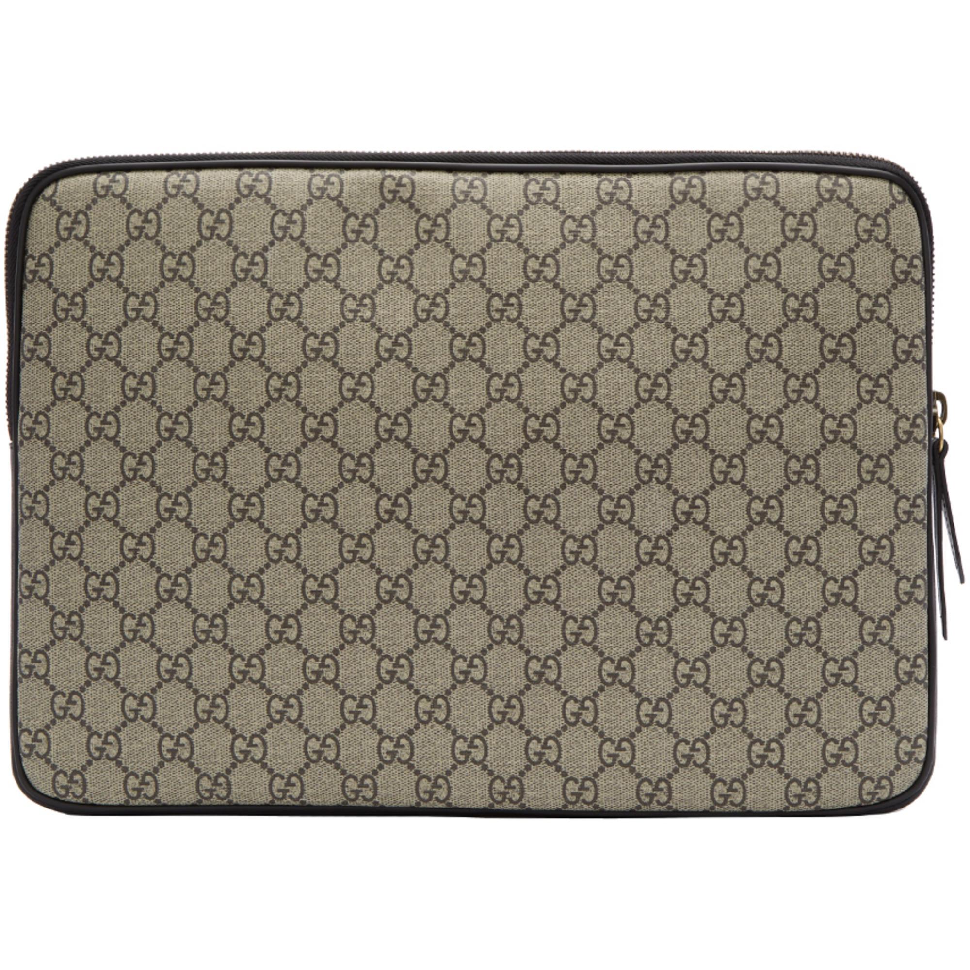 Gucci Beige Gg Supreme Angry Cat Laptop Case in Natural for Men | Lyst