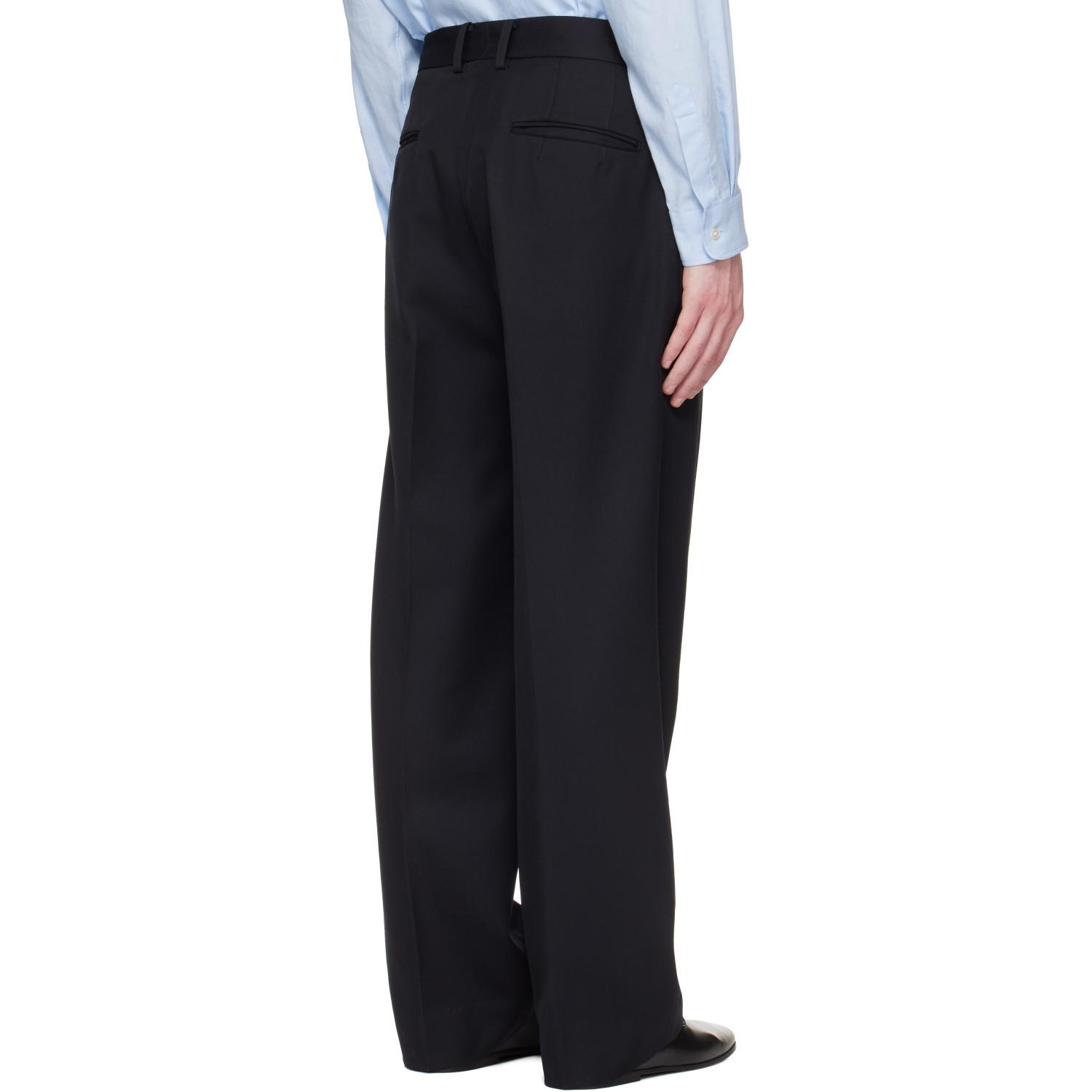 Ssstein Wool Kersey Straight Trousers in Black for Men | Lyst UK