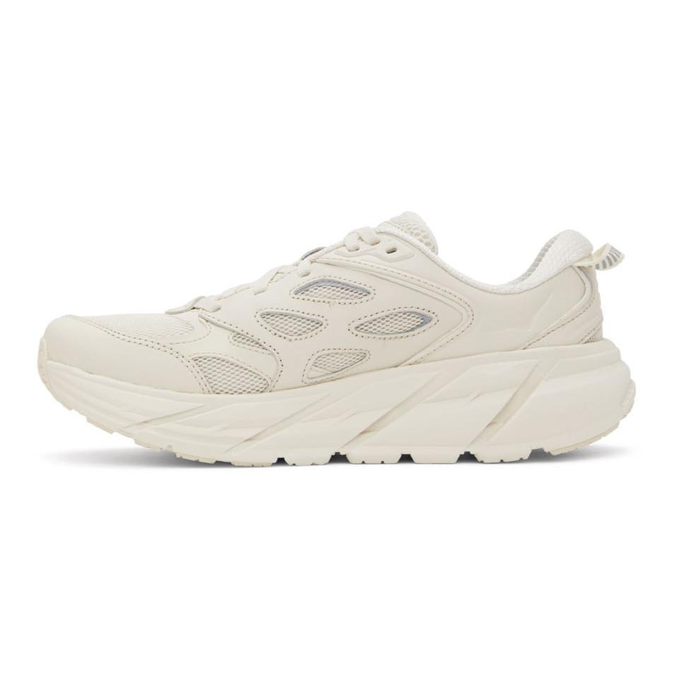 hoka leather white