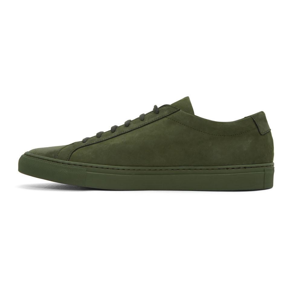 Green Suede Achilles Sneakers 