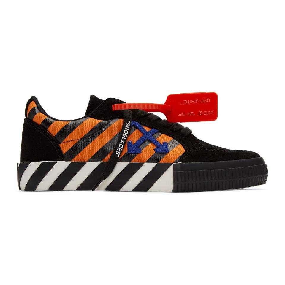 Off-White c/o Virgil Abloh Black And Orange Diag Low Vulcanized