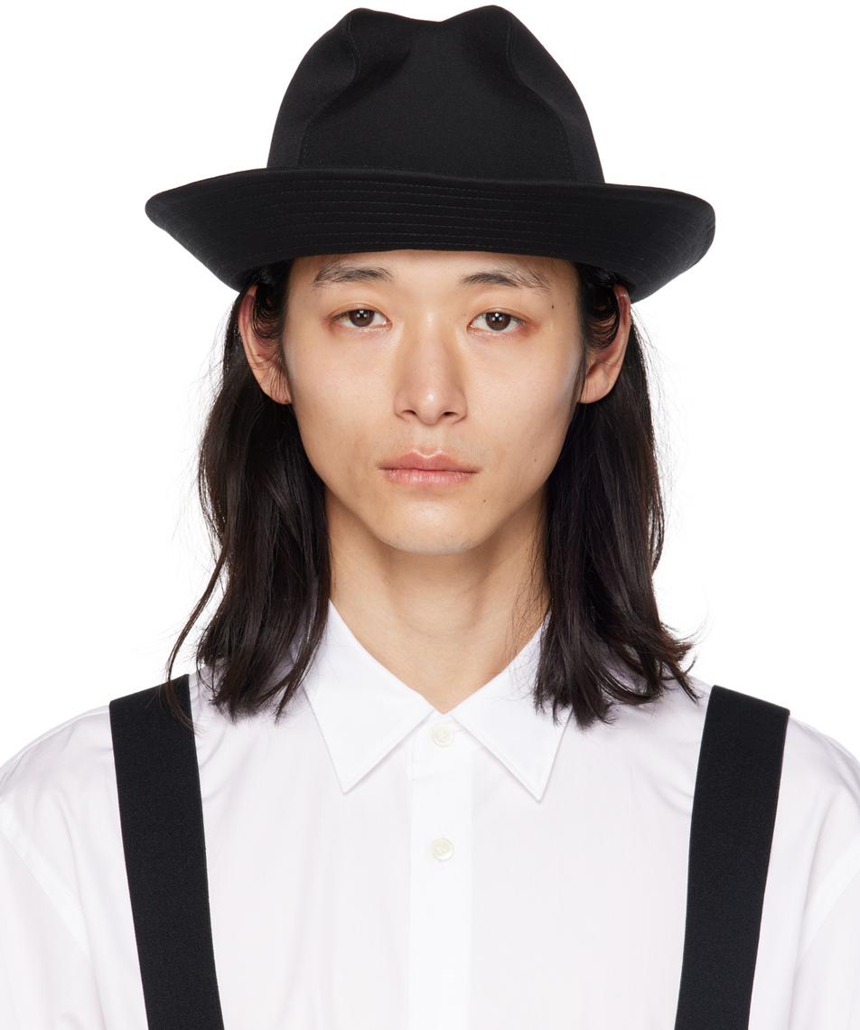 Yohji Yamamoto Black Gabardine Fedora for Men | Lyst Canada