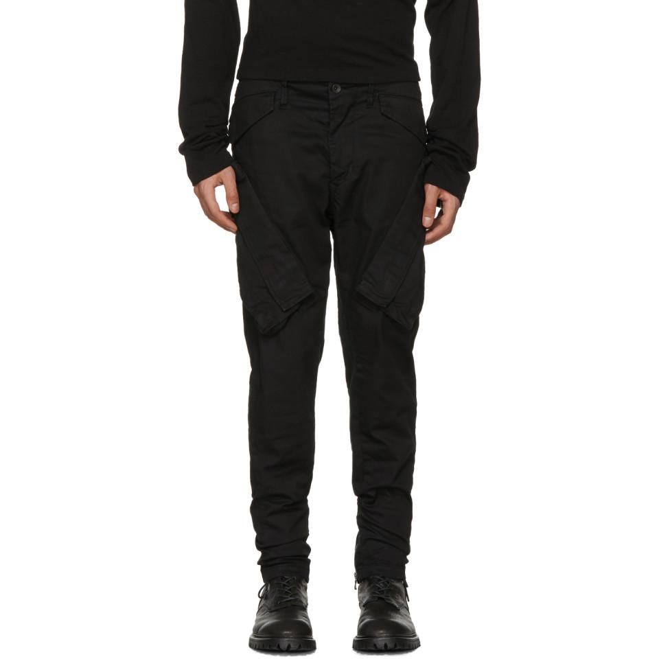 Lyst - Julius Black Vertical Gas Mask Cargo Pants in Black for Men