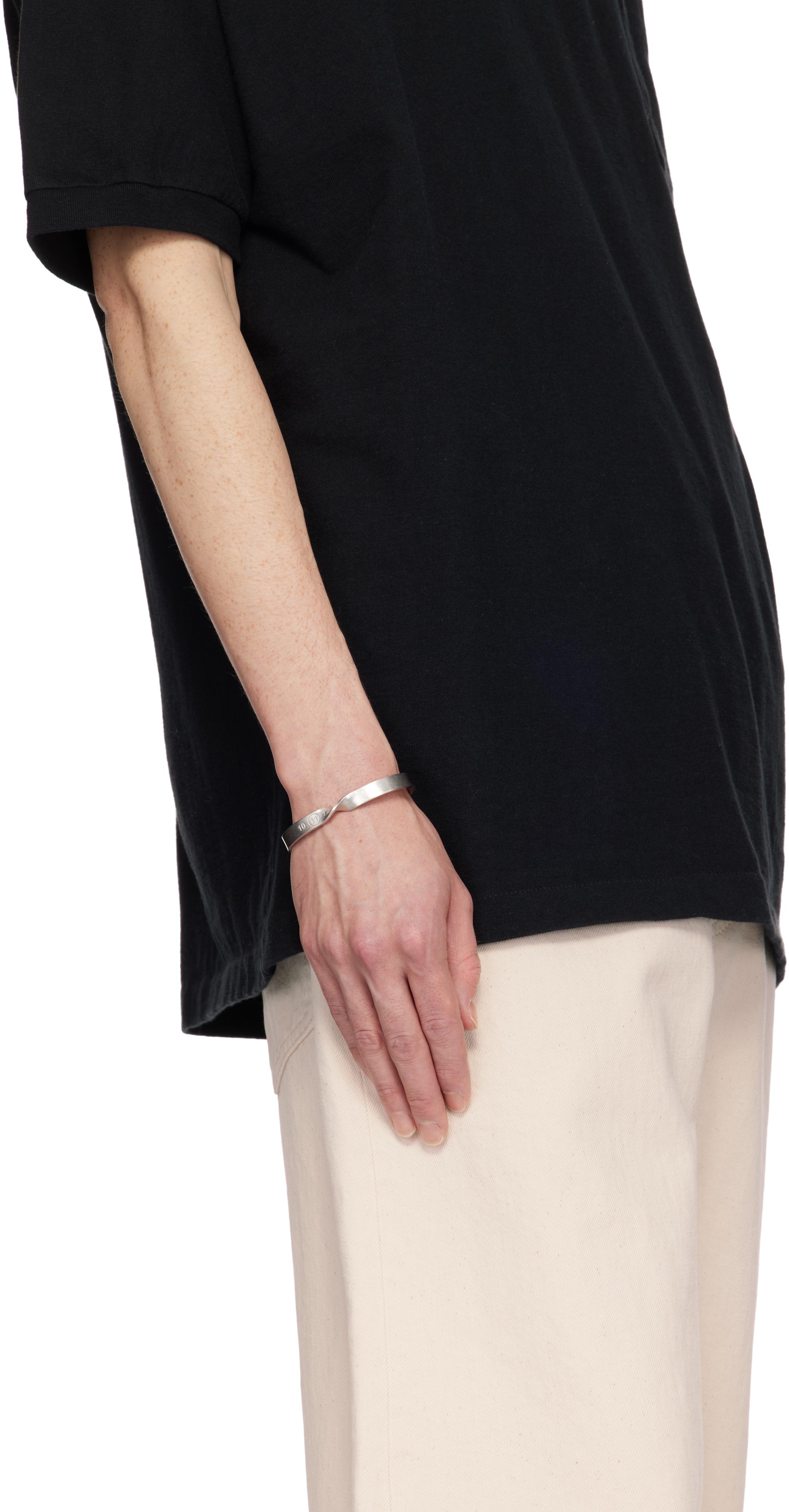 Maison Margiela Twisted Number Logo Bracelet in Black for