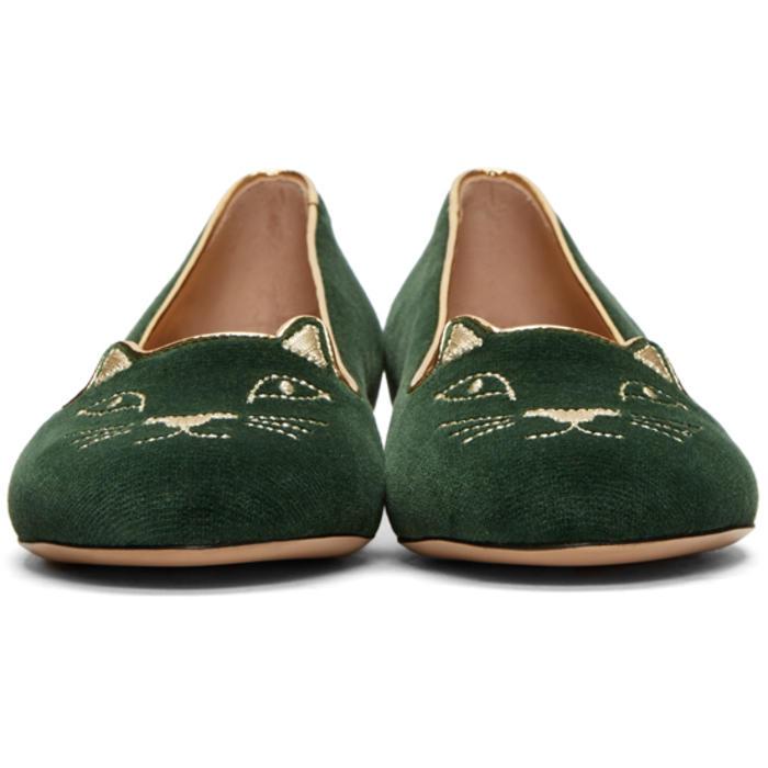 Charlotte olympia velvet kitty deals flats