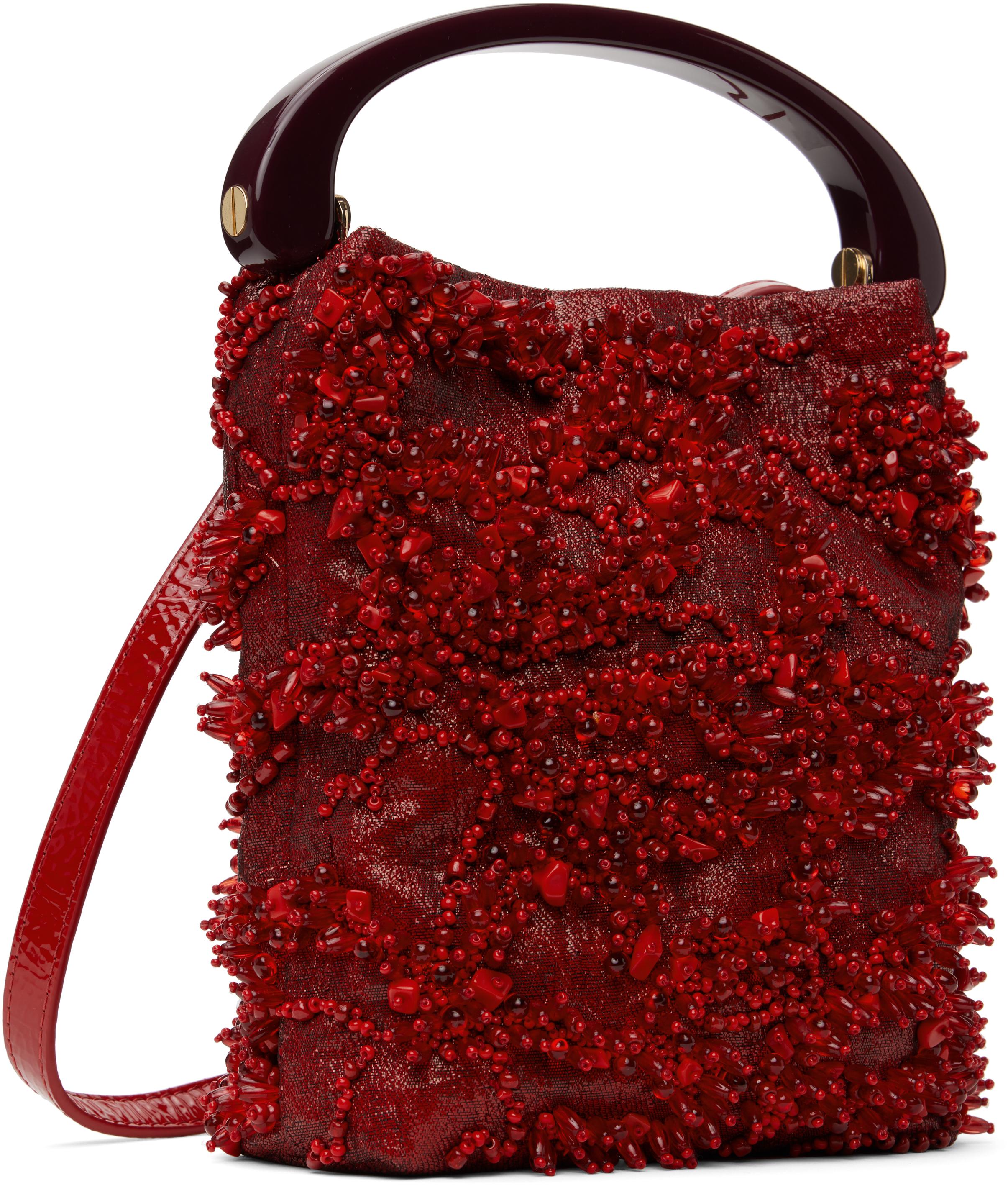 （US発）Dries Van Noten レザー トップハンドル バッグ Dries Van Noten - ミディアムレザートップハンドルバッグ を