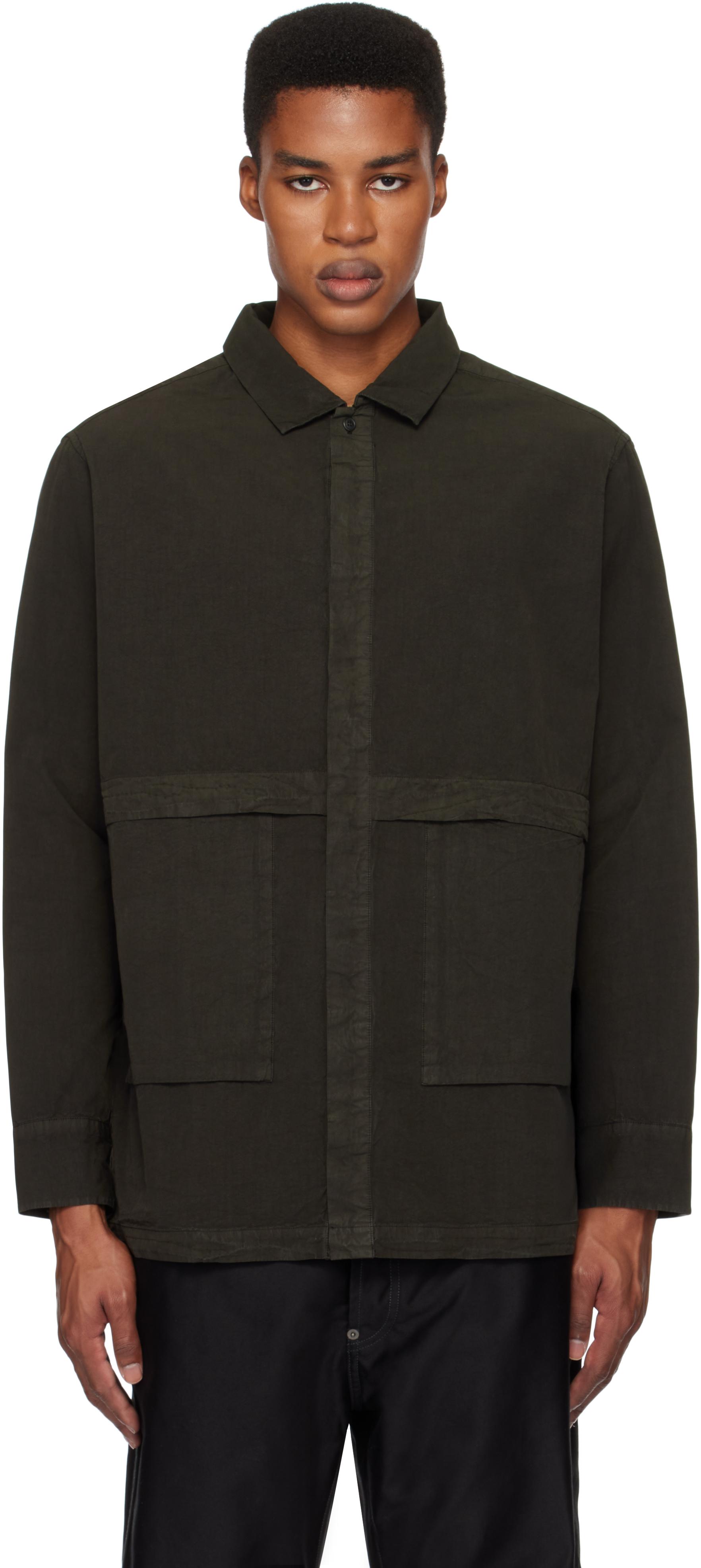 Casey Casey Khaki Fabu Shirt in Black for Men | Lyst UK